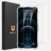 iPhone 12 Pro/iPhone 12 Tempered Glass Screen Protector - 2 Packs Double Toughened