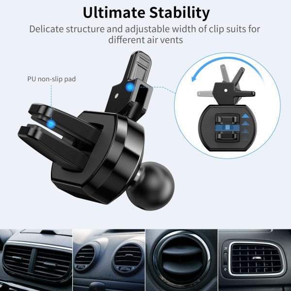 Universal Car Phone Holder for 4.7'' to 6.9'' Car Phone Mount - Black