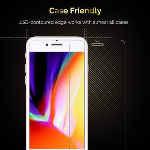 iPhone 8/7/6s/6 Screen Protector - 2 Packs Double Toughened